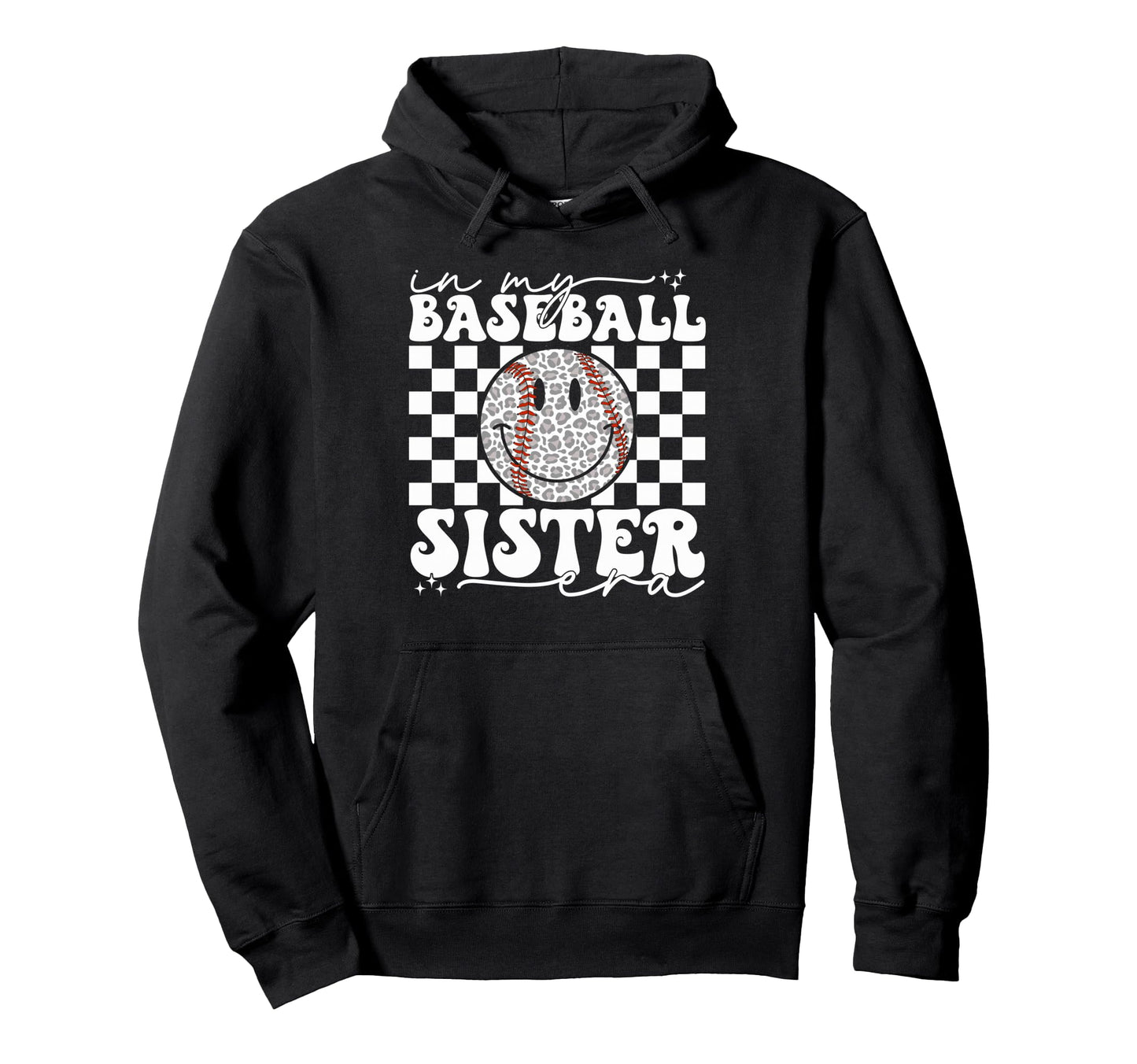 My Baseball Sister Era Leopard Sister Hoodie - Unique Graphic Unisex - T-Shirt, Sweatshirt, Hoodie
