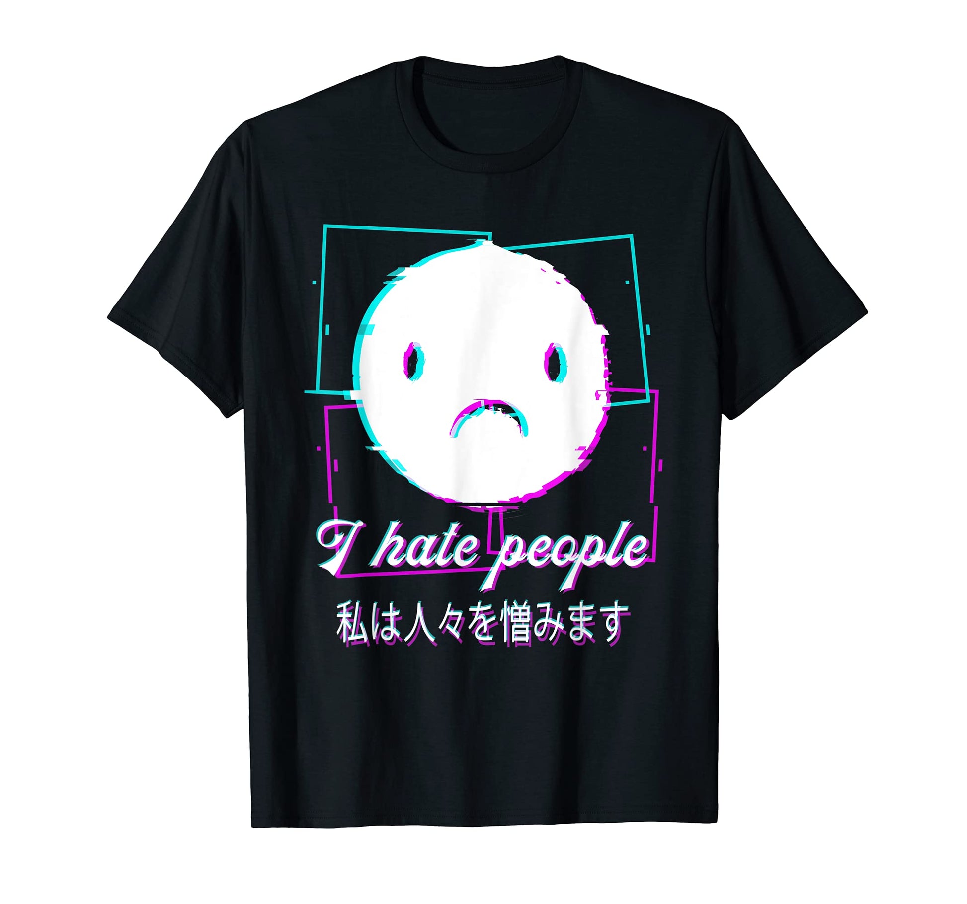 I Hate People Vaporwave Aesthetic Japan T-Shirt - Trendy Graphic for Adults - T-Shirt, Sweatshirt, Hoodie