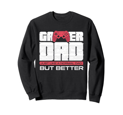 Gamer Dad Funny Dad Play Video Sweatshirt - Minimalist Print for Adults - T-Shirt, Sweatshirt, Hoodie