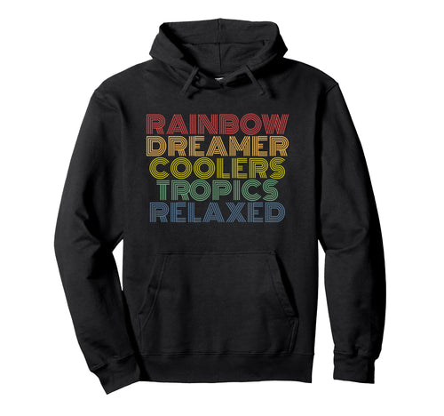 Rainbow Dreamer Coolers Tropics Relaxed Hoodie - Graphic Print for Adults - T-Shirt, Sweatshirt, Hoodie