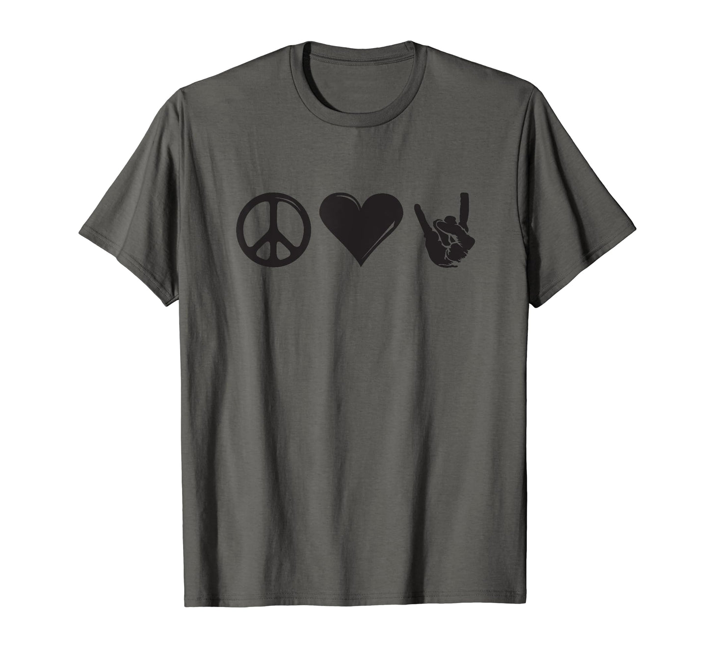 Peace Love Rock And Roll T-Shirt - Custom Art Print Unisex - T-Shirt, Sweatshirt, Hoodie
