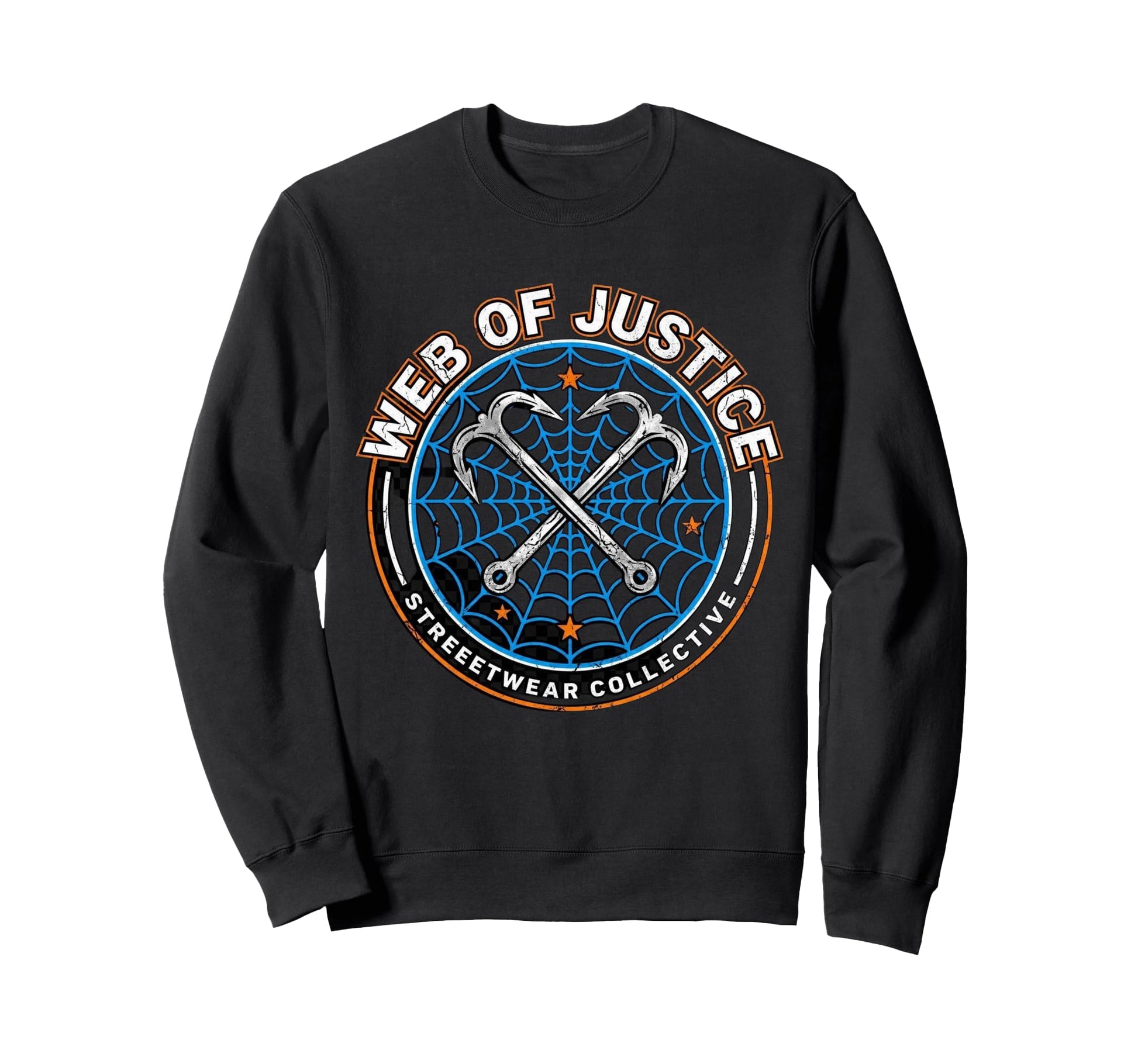 Web Justice Vigilante Grappling Sweatshirt - Minimalist Print for Adults - T-Shirt, Sweatshirt, Hoodie