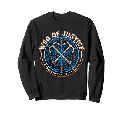 Web Justice Vigilante Grappling Sweatshirt - Minimalist Print for Adults - T-Shirt, Sweatshirt, Hoodie
