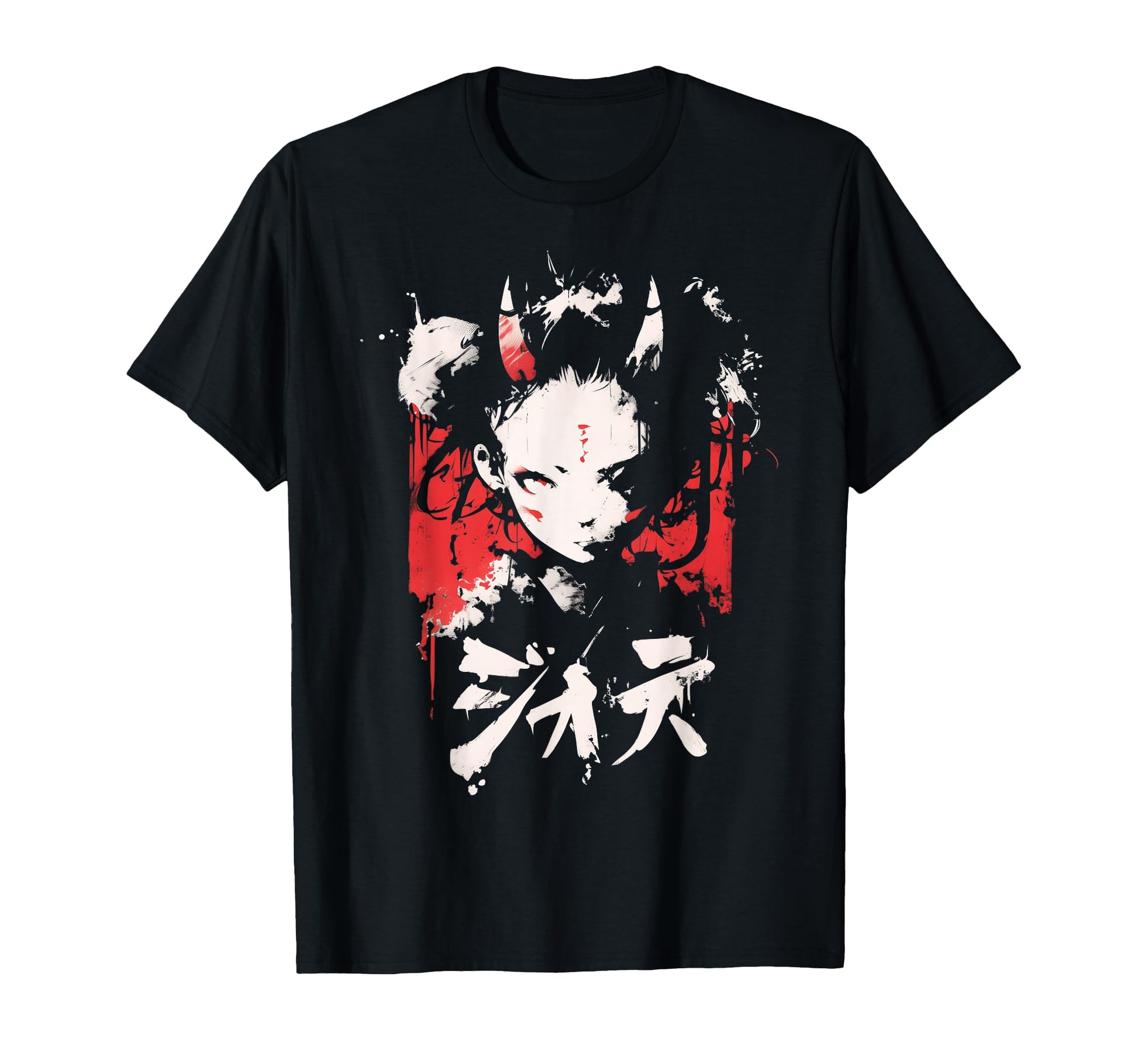 Goth Grunge Demon Anime Waifu Horror T-Shirt - Graphic Print for Adults - T-Shirt, Sweatshirt, Hoodie