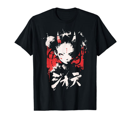 Goth Grunge Demon Anime Waifu Horror T-Shirt - Graphic Print for Adults - T-Shirt, Sweatshirt, Hoodie