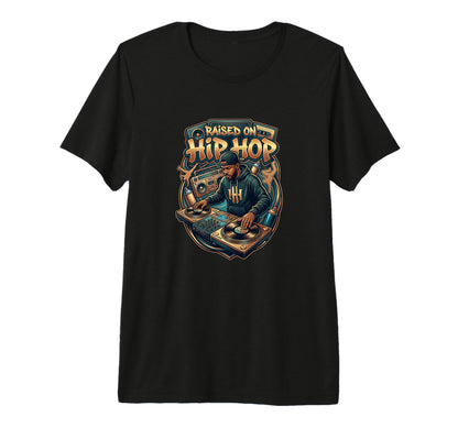 Raised Hip Hop Old School Rap Tri T-Shirt - Streetwear Style for Adults - T-Shirt, Sweatshirt, Hoodie