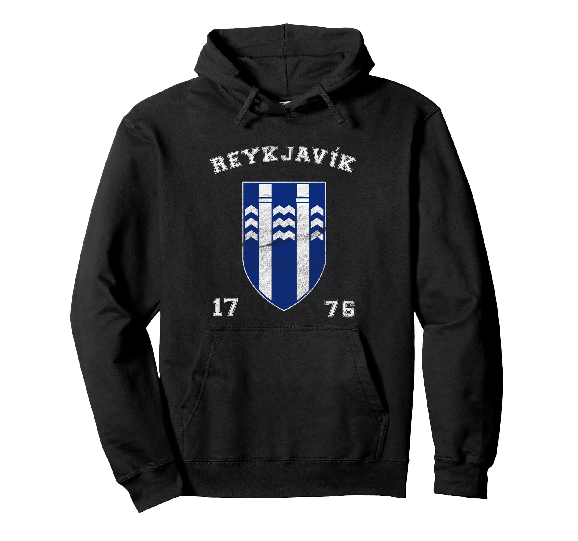 Varsity Shield Reykjavik Iceland Hoodie - Minimalist Print for Adults - T-Shirt, Sweatshirt, Hoodie