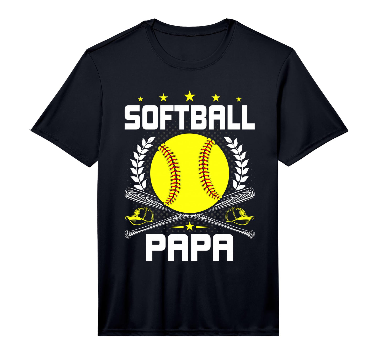 Mens Softball Papa Baseball Lover Dad T-Shirt - Minimalist Print Men Women - T-Shirt, Sweatshirt, Hoodie