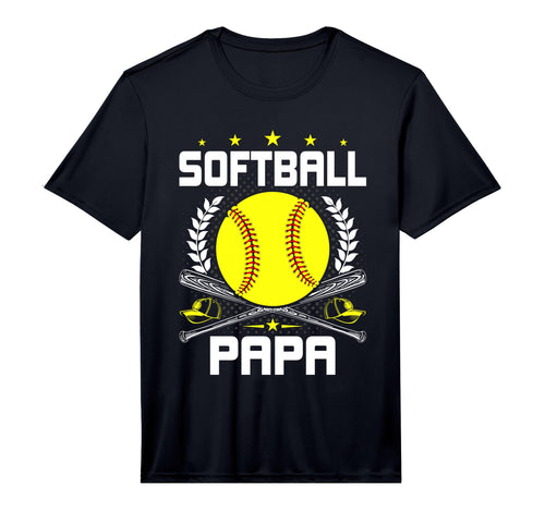 Mens Softball Papa Baseball Lover Dad T-Shirt - Minimalist Print Men Women - T-Shirt, Sweatshirt, Hoodie