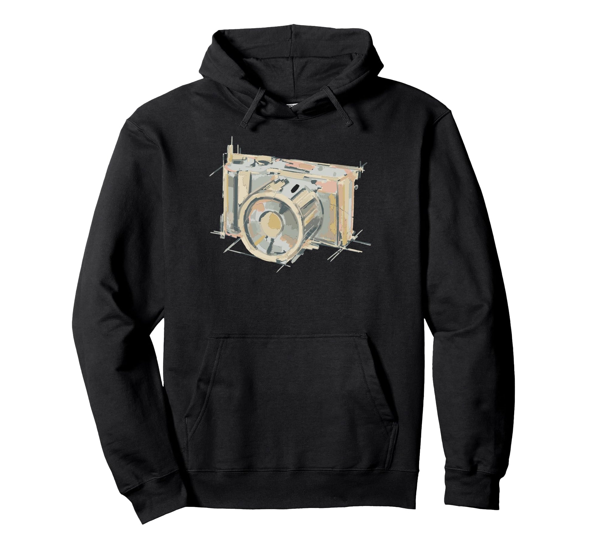 Abstract Camera Art Hoodie - Minimalist Print Men Women - T-Shirt, Sweatshirt, Hoodie