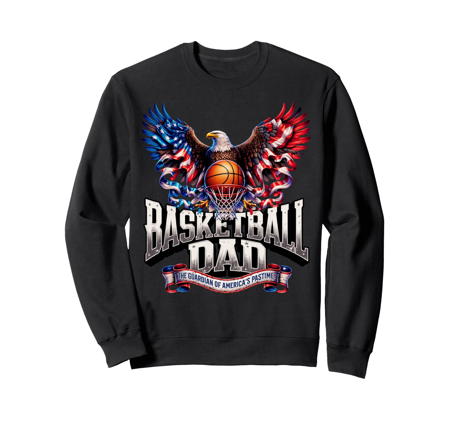 American Flag Basketball Sweatshirt - Minimalist Print for Adults - T-Shirt, Sweatshirt, Hoodie
