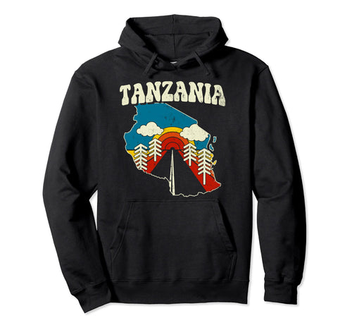 Tanzania Tanzanian Country Rainbow Hoodie - Aesthetic Graphic for Adults - T-Shirt, Sweatshirt, Hoodie
