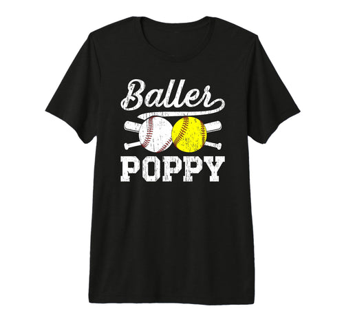 Mens Baller Poppy Proud Softball T-Shirt - Aesthetic Graphic Unisex - T-Shirt, Sweatshirt, Hoodie