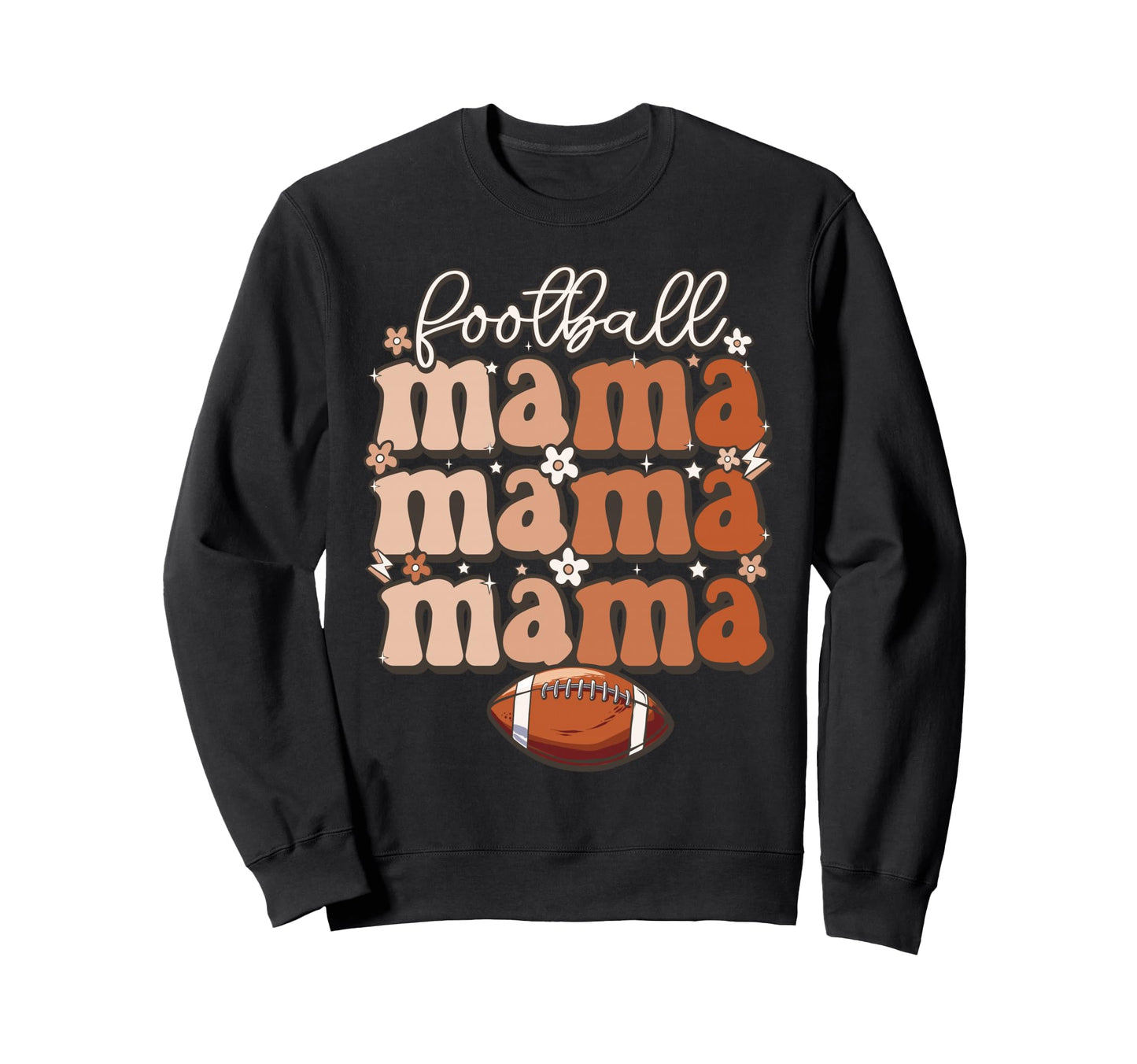 Groovy Proud Football Mom Sweatshirt - Casual Everyday Wear for Adults - T-Shirt, Sweatshirt, Hoodie