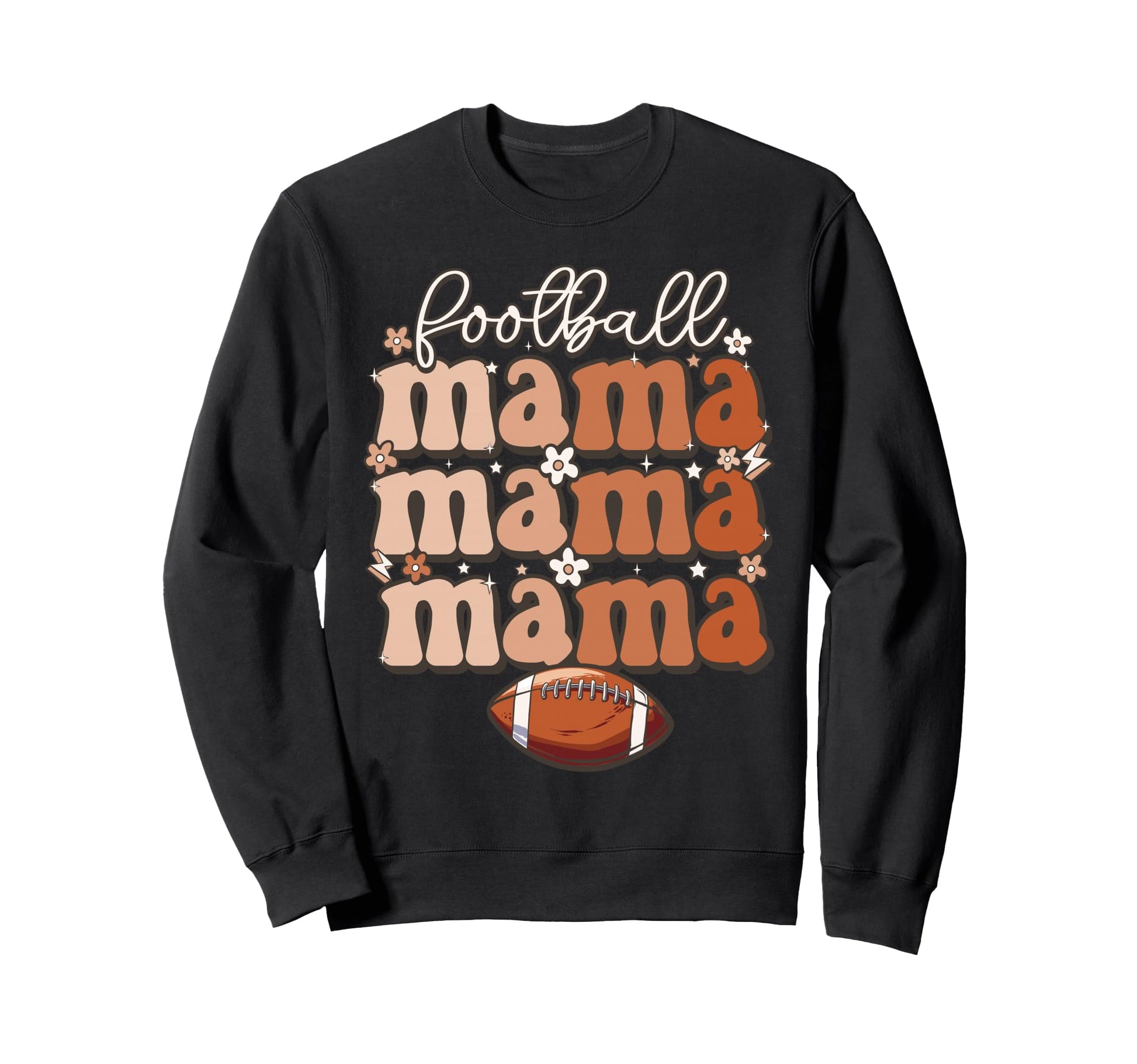 Groovy Proud Football Mom Sweatshirt - Casual Everyday Wear for Adults - T-Shirt, Sweatshirt, Hoodie