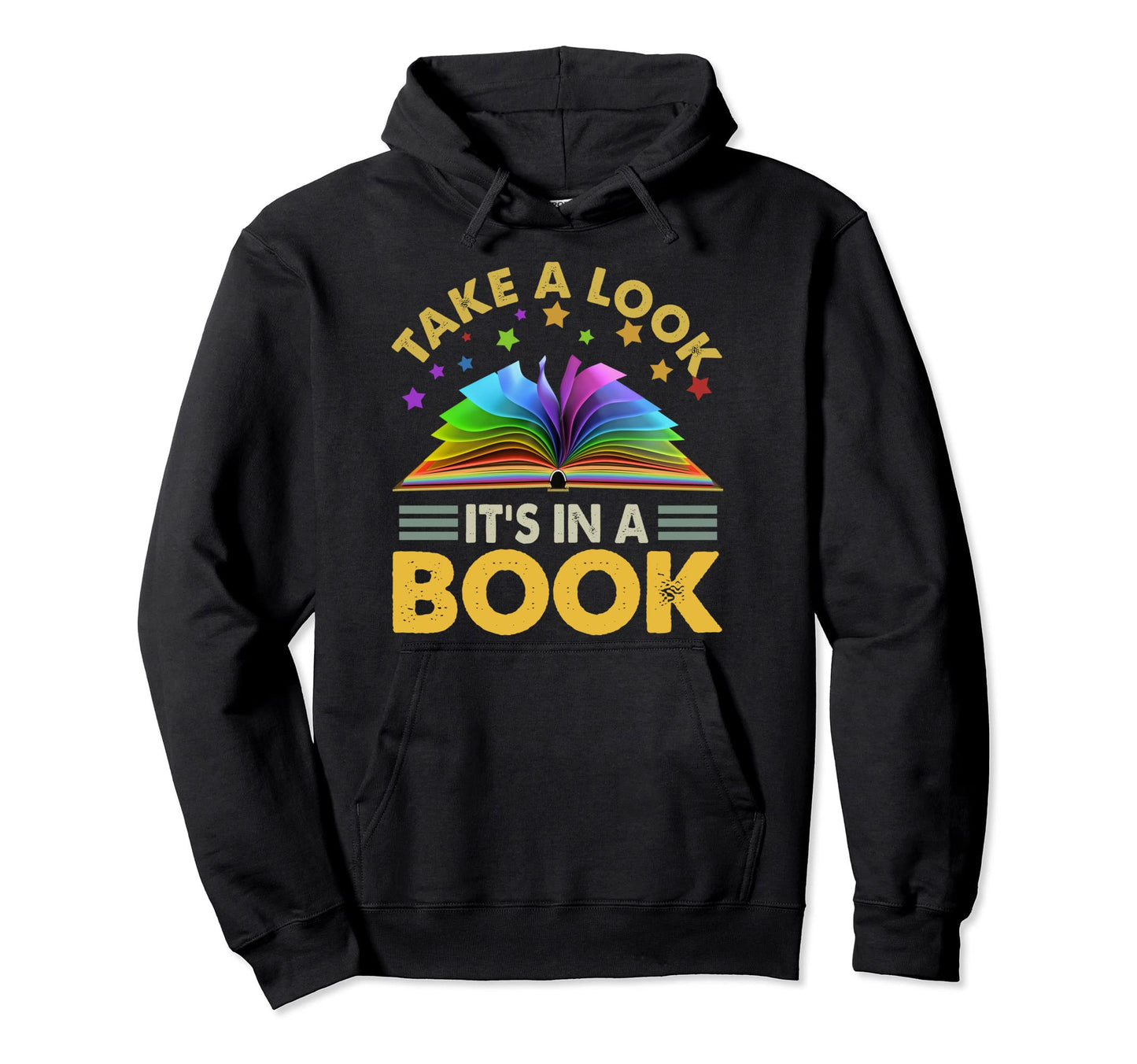 Take Its Book Reading Rainbow Hoodie - Fun Novelty Design for Adults - T-Shirt, Sweatshirt, Hoodie