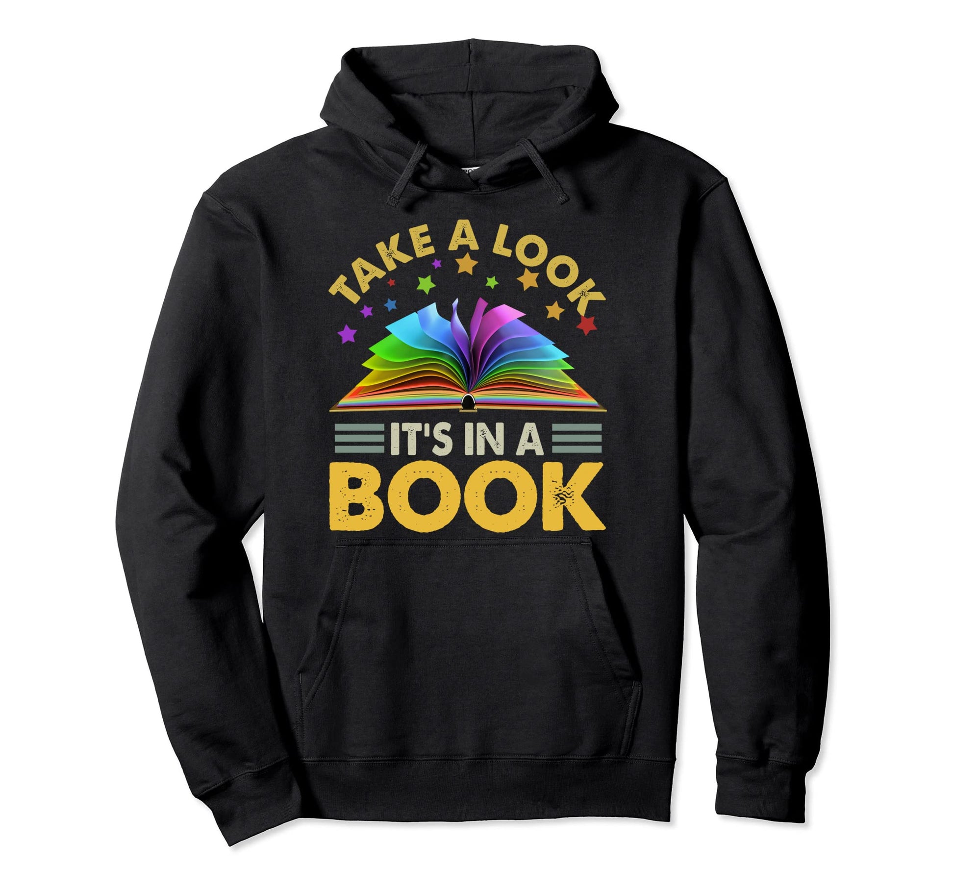 Take Its Book Reading Rainbow Hoodie - Fun Novelty Design for Adults - T-Shirt, Sweatshirt, Hoodie