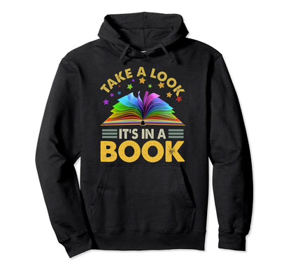 Take Its Book Reading Rainbow Hoodie - Fun Novelty Design for Adults - T-Shirt, Sweatshirt, Hoodie