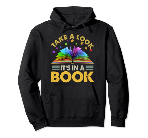 Take Its Book Reading Rainbow Hoodie - Fun Novelty Design for Adults - T-Shirt, Sweatshirt, Hoodie
