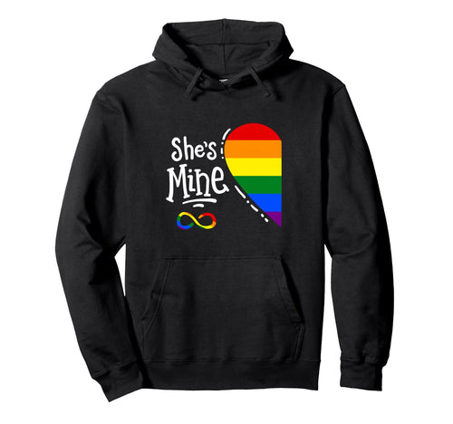 Im Hers Shes Mine Lgbtq Matching Hoodie - Novelty Apparel Men Women - T-Shirt, Sweatshirt, Hoodie