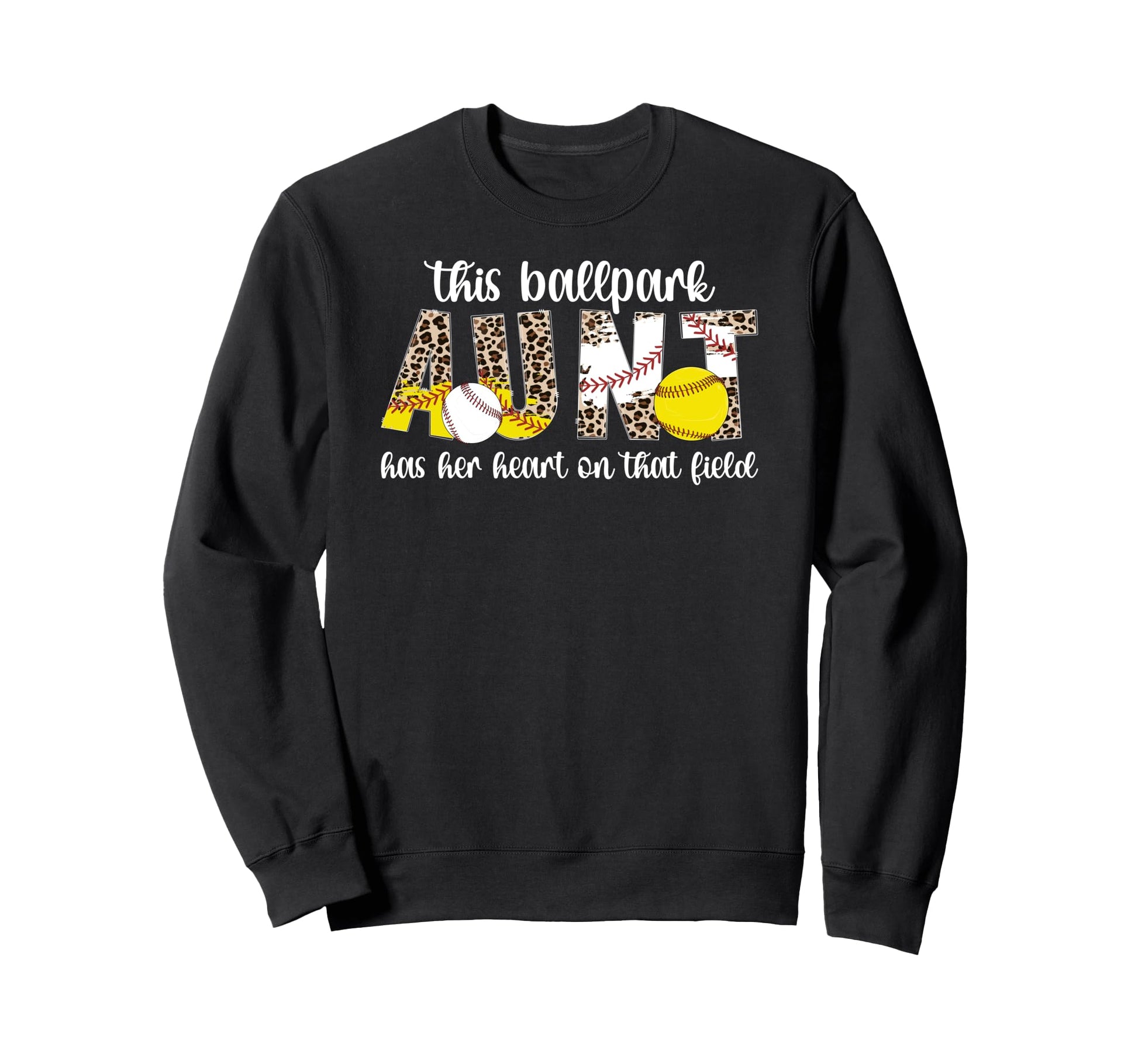 Ballpark Aunt Proud Baseball Sweatshirt - Unique Graphic Men Women - T-Shirt, Sweatshirt, Hoodie