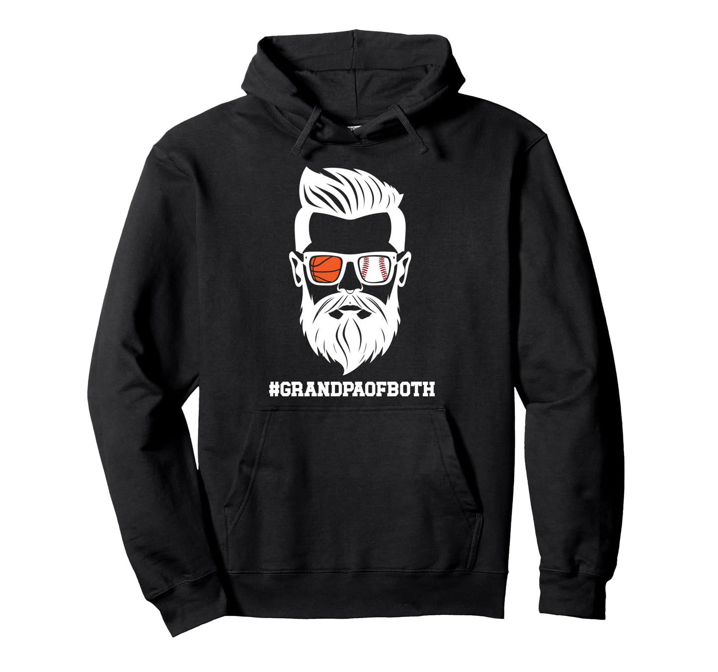 Grandpa Both Baseball Basketball Hoodie - Novelty Apparel for Adults - T-Shirt, Sweatshirt, Hoodie
