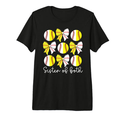 Sister Both Coquette Baseball Softball T-Shirt - Aesthetic Graphic Unisex - T-Shirt, Sweatshirt, Hoodie