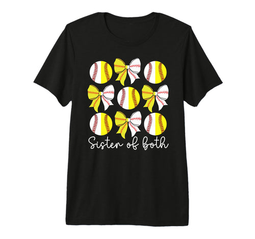 Sister Both Coquette Baseball Softball T-Shirt - Aesthetic Graphic Unisex - T-Shirt, Sweatshirt, Hoodie