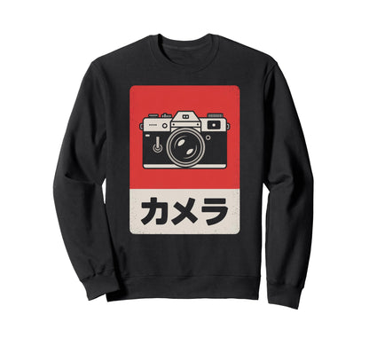 Japanese Analog Slr Camera Photographer Sweatshirt - Graphic Print Unisex - T-Shirt, Sweatshirt, Hoodie