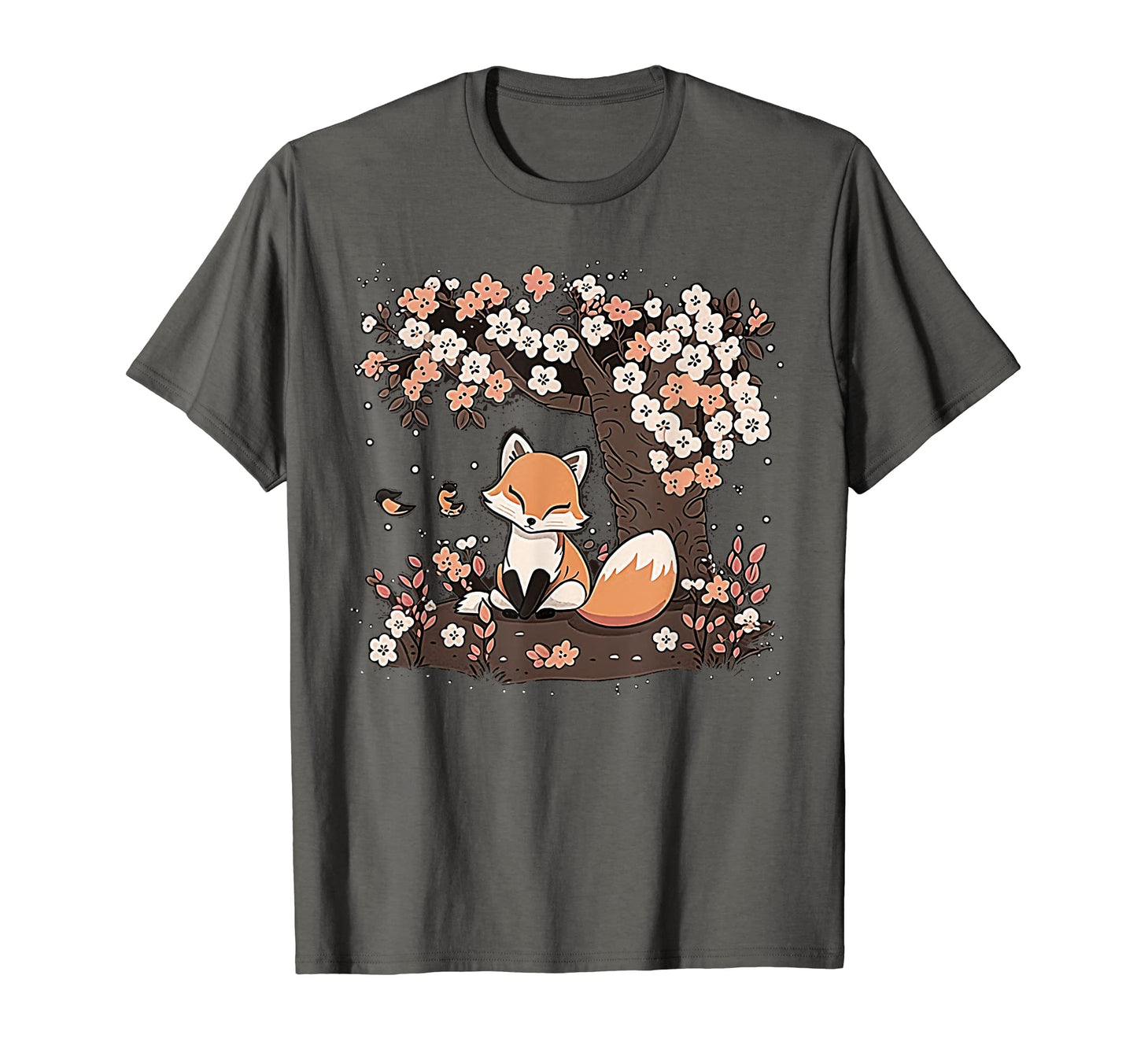 Japanese Aesthetic Fox Vaporwave Cherry T-Shirt - Custom Art Print Unisex - T-Shirt, Sweatshirt, Hoodie
