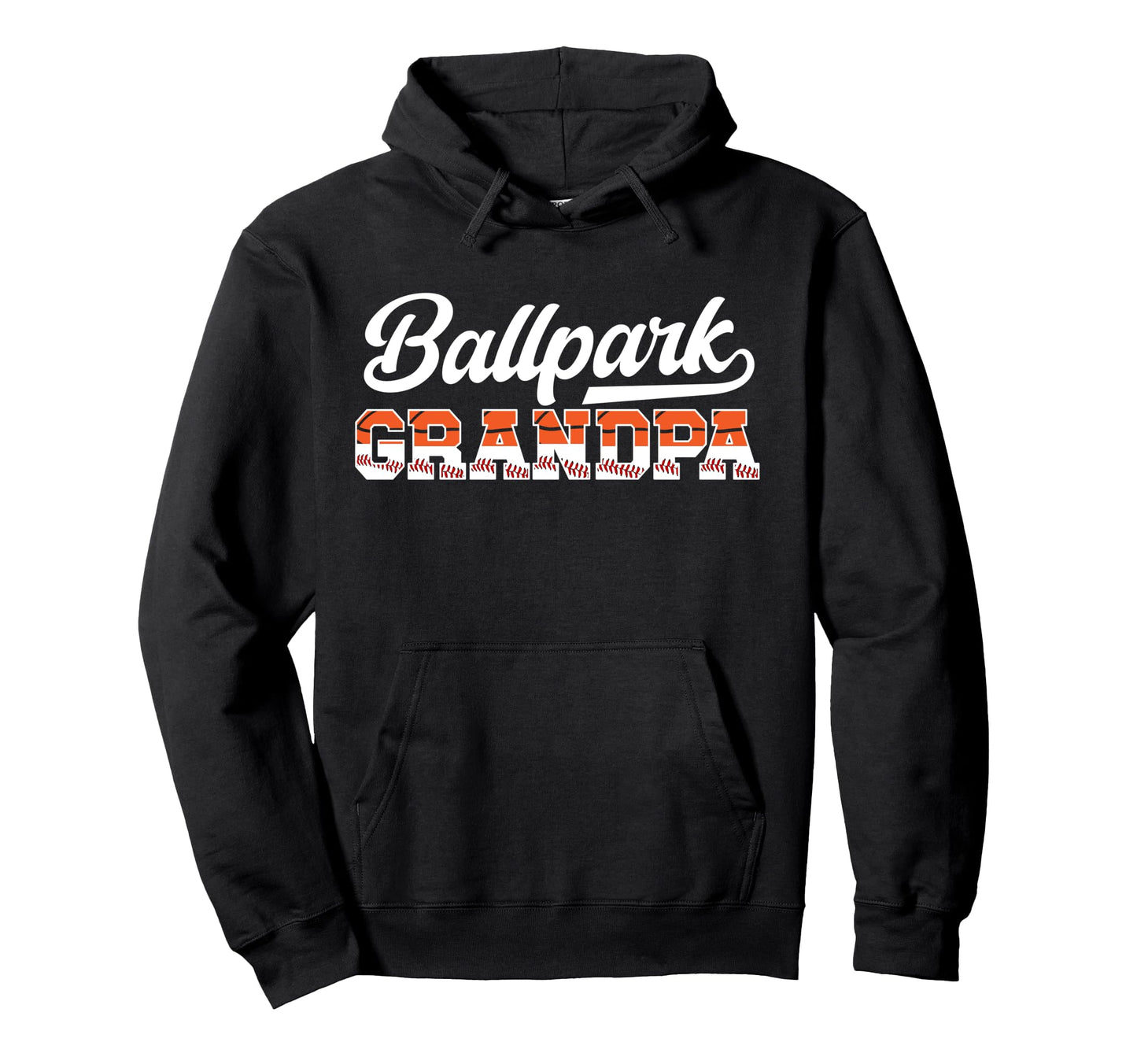 Ballpark Grandpa Baseball Basketball Hoodie - Unique Graphic for Adults - T-Shirt, Sweatshirt, Hoodie