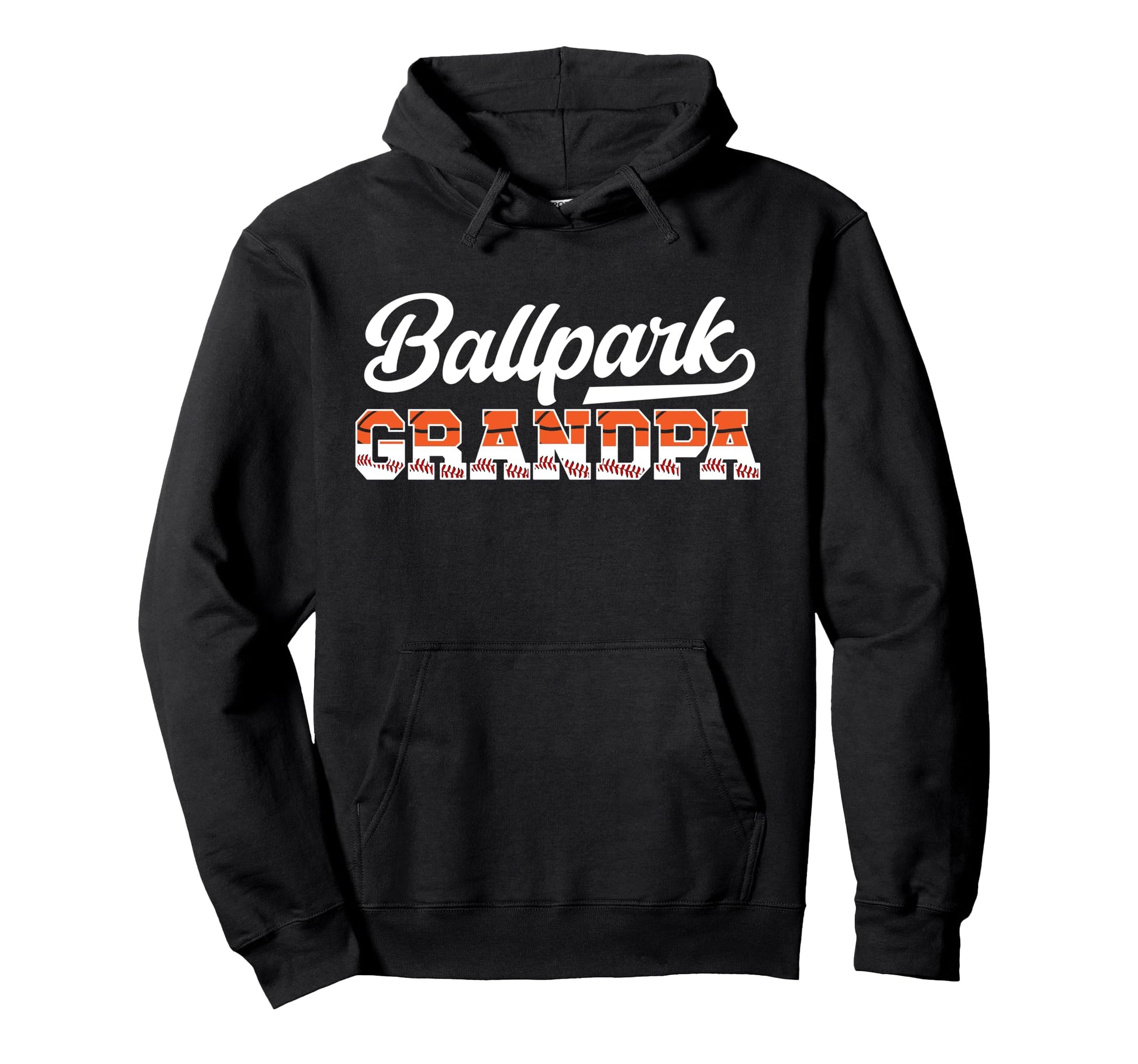 Ballpark Grandpa Baseball Basketball Hoodie - Unique Graphic for Adults - T-Shirt, Sweatshirt, Hoodie