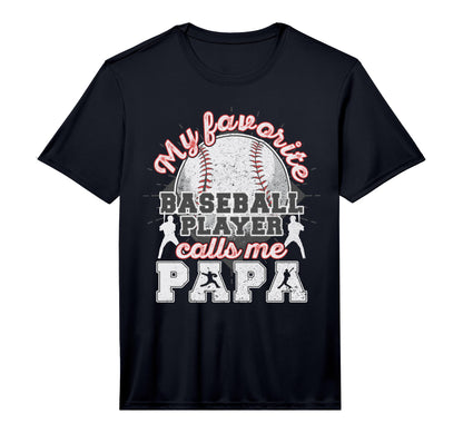 Mens Baseball Papa Dad My Favorite T-Shirt - Trendy Graphic for Adults - T-Shirt, Sweatshirt, Hoodie