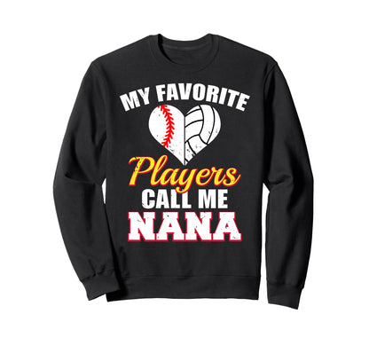 My Favorite Baseball Volleyball Sweatshirt - Streetwear Style for Adults - T-Shirt, Sweatshirt, Hoodie