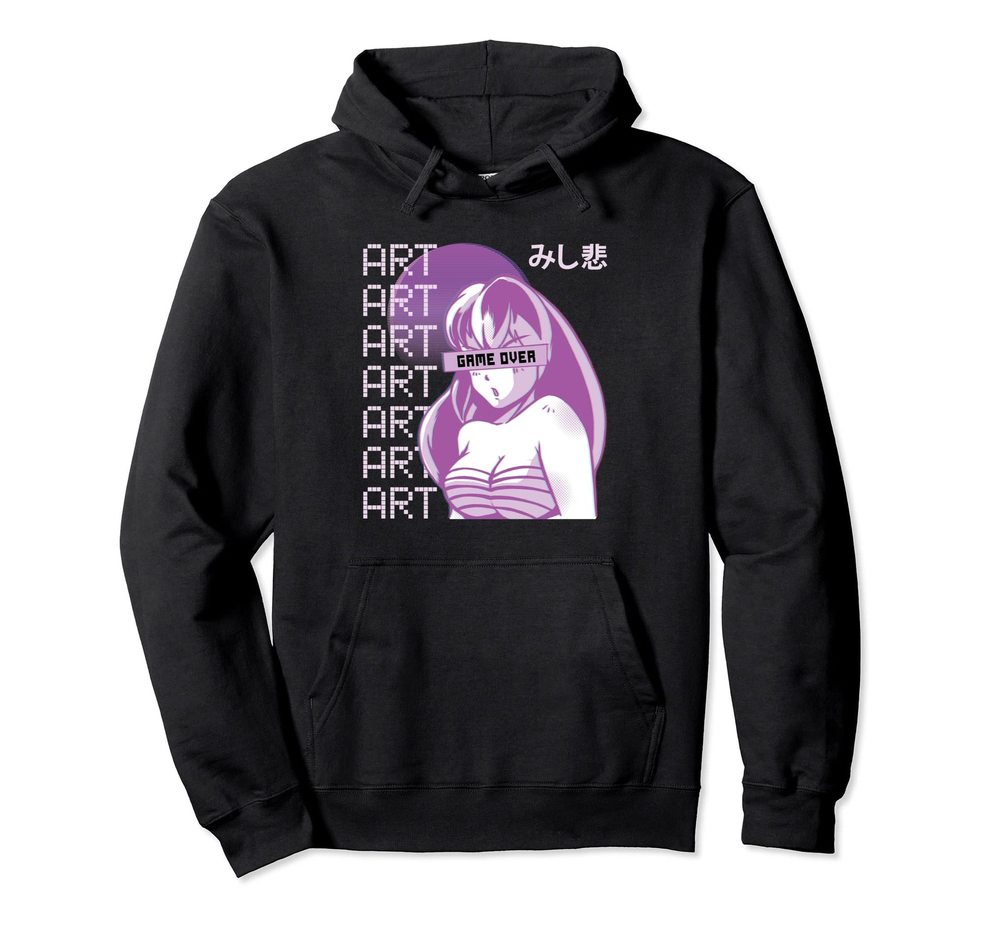 Japanese Sad Vaporwave Anime Hoodie - Novelty Apparel for Adults - T-Shirt, Sweatshirt, Hoodie