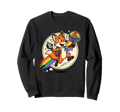 Lgbtq Pride Fox Explorer Compass Sweatshirt - Unique Graphic for Adults - T-Shirt, Sweatshirt, Hoodie