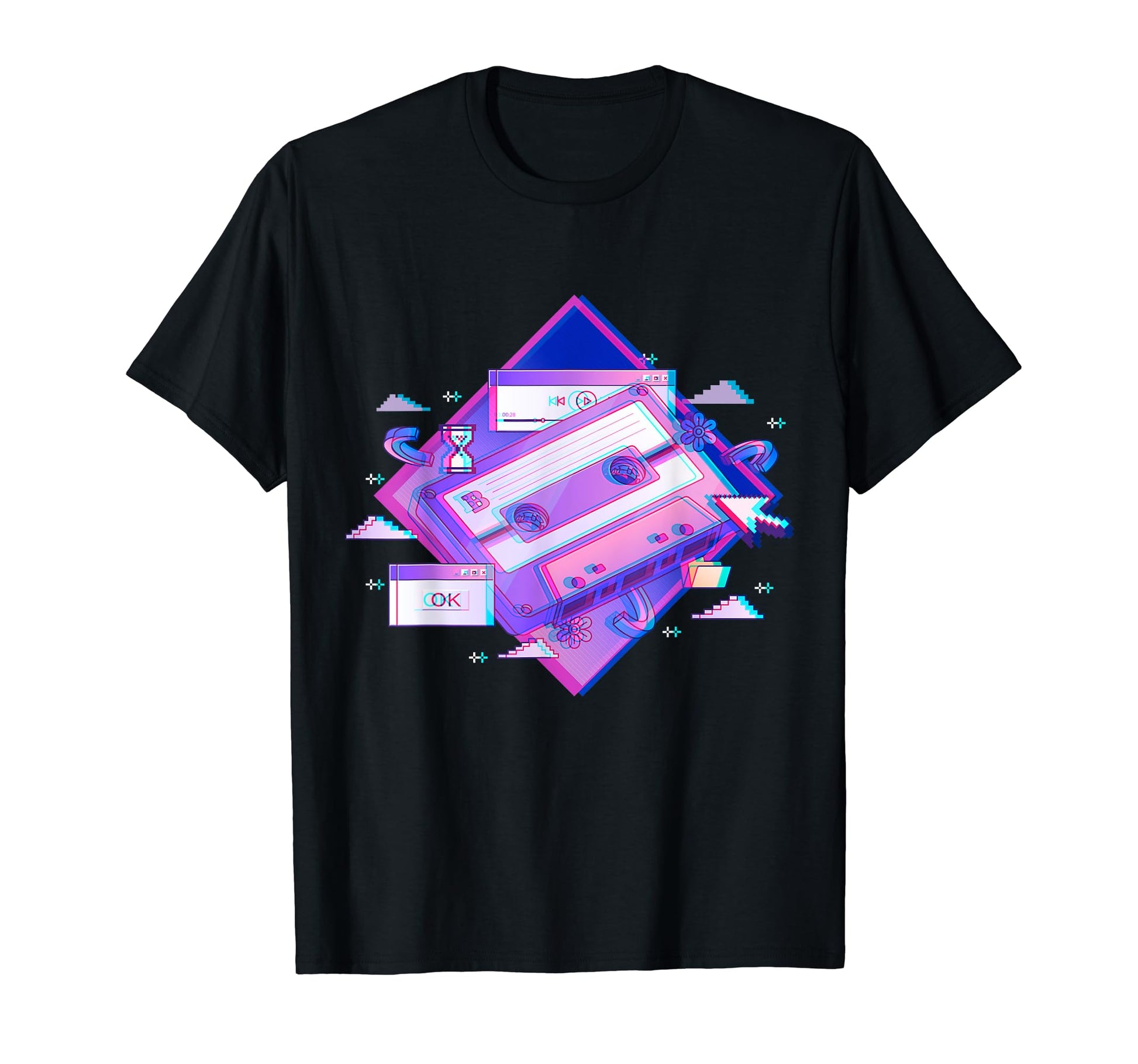 Japan Glitch Cassette Aesthetic T-Shirt - Minimalist Print for Adults - T-Shirt, Sweatshirt, Hoodie
