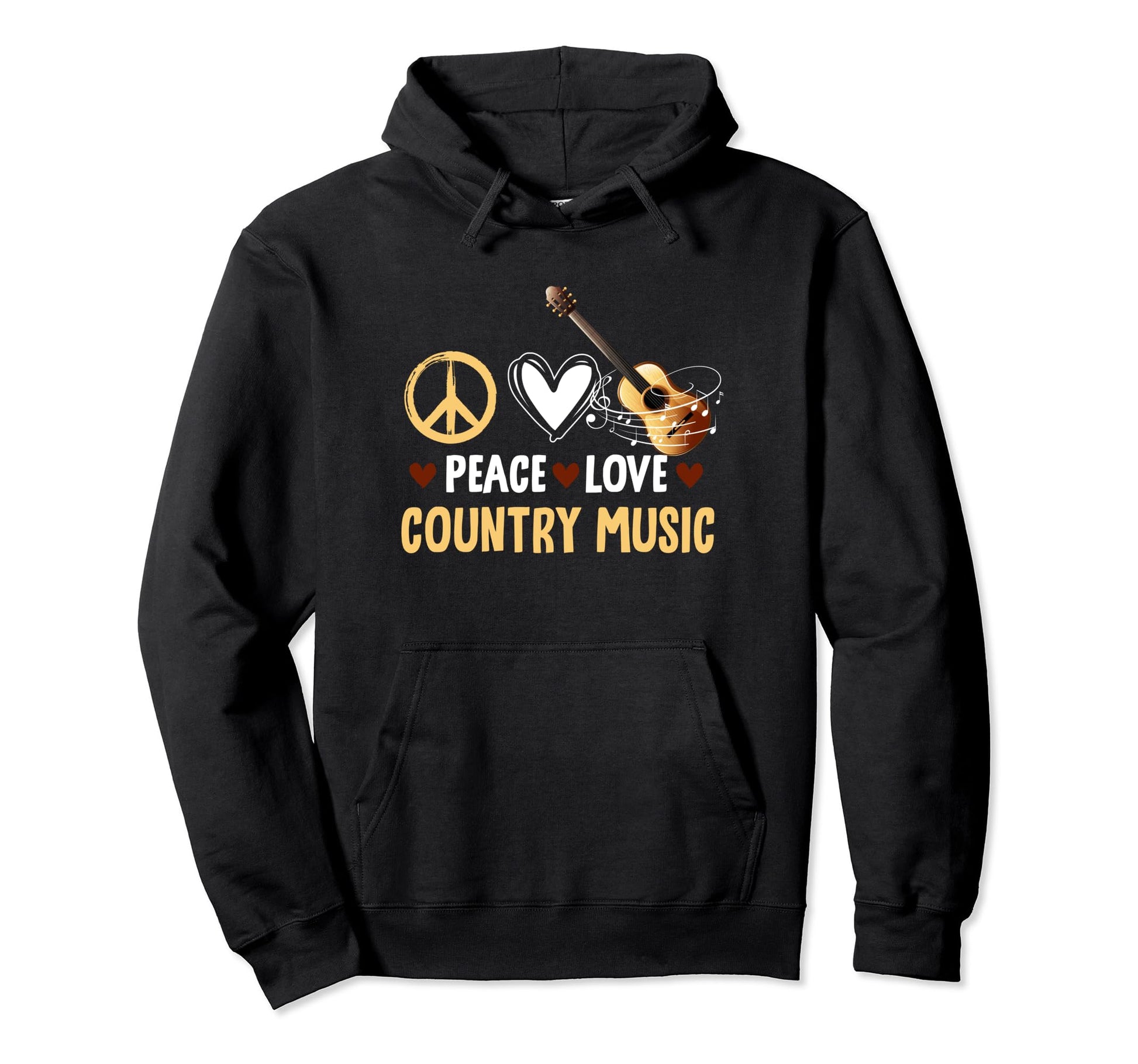 Funny Western Peace Love Country Music Hoodie - Trendy Graphic Men Women - T-Shirt, Sweatshirt, Hoodie