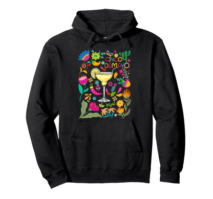 Cinco De Mayo Boho Floral Mexican Hoodie - Trendy Graphic for Adults - T-Shirt, Sweatshirt, Hoodie