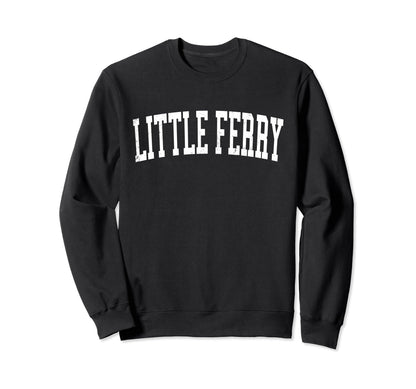 Little Ferry Nj Distressed White Sweatshirt - Custom Art Print for Adults - T-Shirt, Sweatshirt, Hoodie