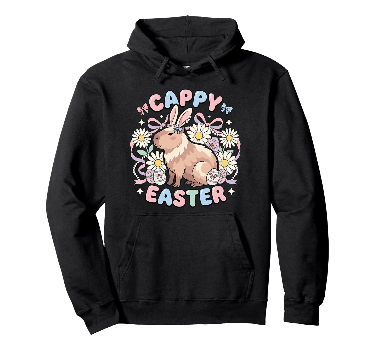 Happy Easter Bunny Ears Rabbit Boho Hoodie - Streetwear Style Unisex - T-Shirt, Sweatshirt, Hoodie