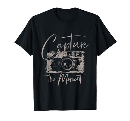 Capture Moment Photography Camera T-Shirt - Streetwear Style Unisex - T-Shirt, Sweatshirt, Hoodie