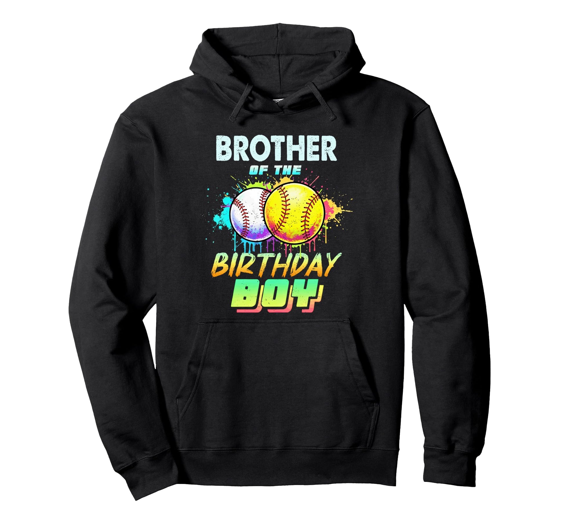 Brother Birthday Baseball Softball Hoodie - Custom Art Print Men Women - T-Shirt, Sweatshirt, Hoodie