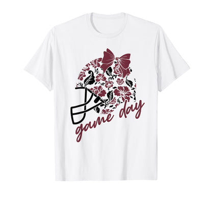 Game Day Football Team Mom Floral T-Shirt - Aesthetic Graphic Men Women - T-Shirt, Sweatshirt, Hoodie
