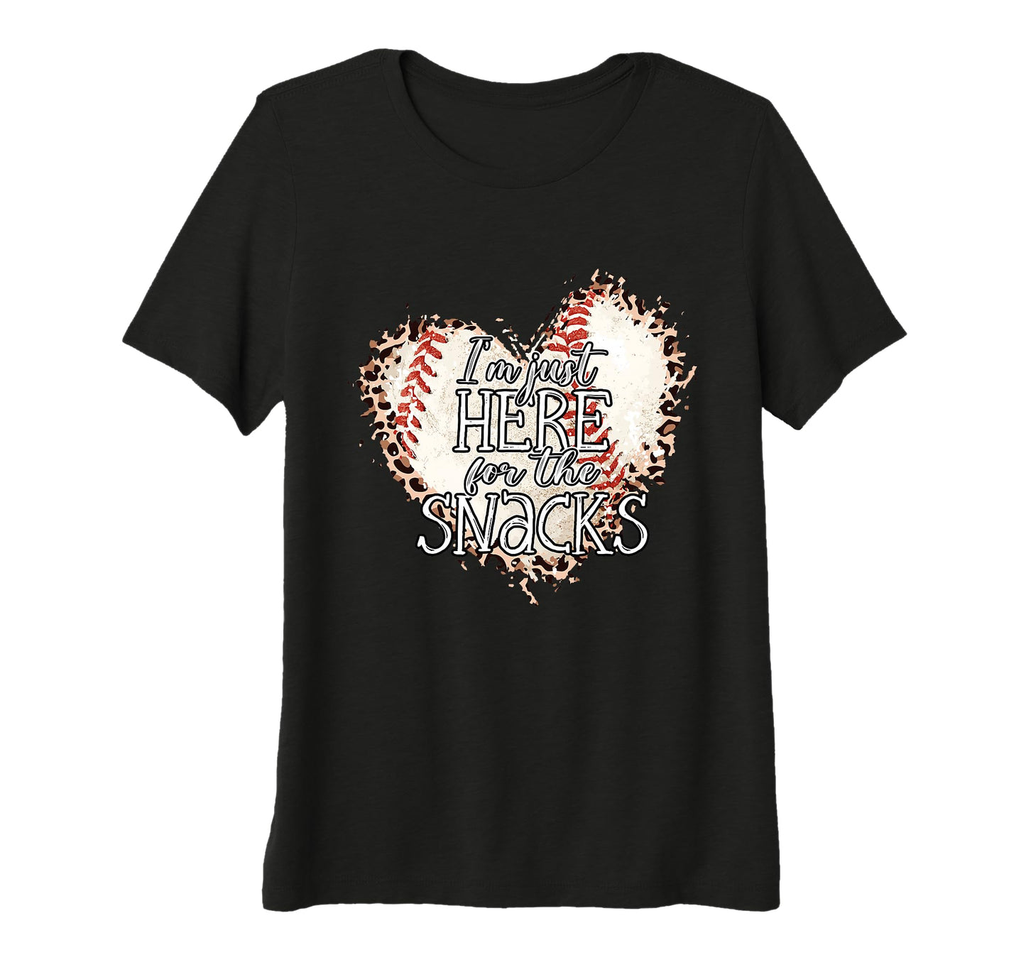 Im Just Here Snacks Baseball Sister And T-Shirt - Custom Art Print Unisex - T-Shirt, Sweatshirt, Hoodie