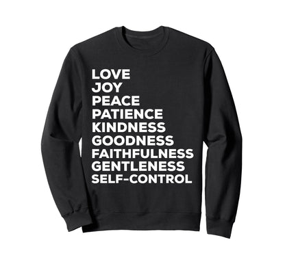 Fruits Spirit Love Joy Peace Sweatshirt - Aesthetic Graphic for Adults - T-Shirt, Sweatshirt, Hoodie