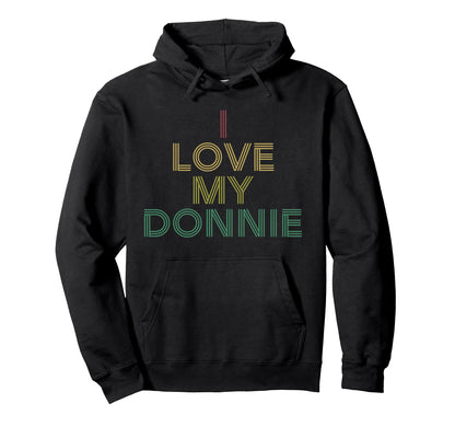 I Love Donnie Distressed 70S Hoodie - Streetwear Style Men Women - T-Shirt, Sweatshirt, Hoodie