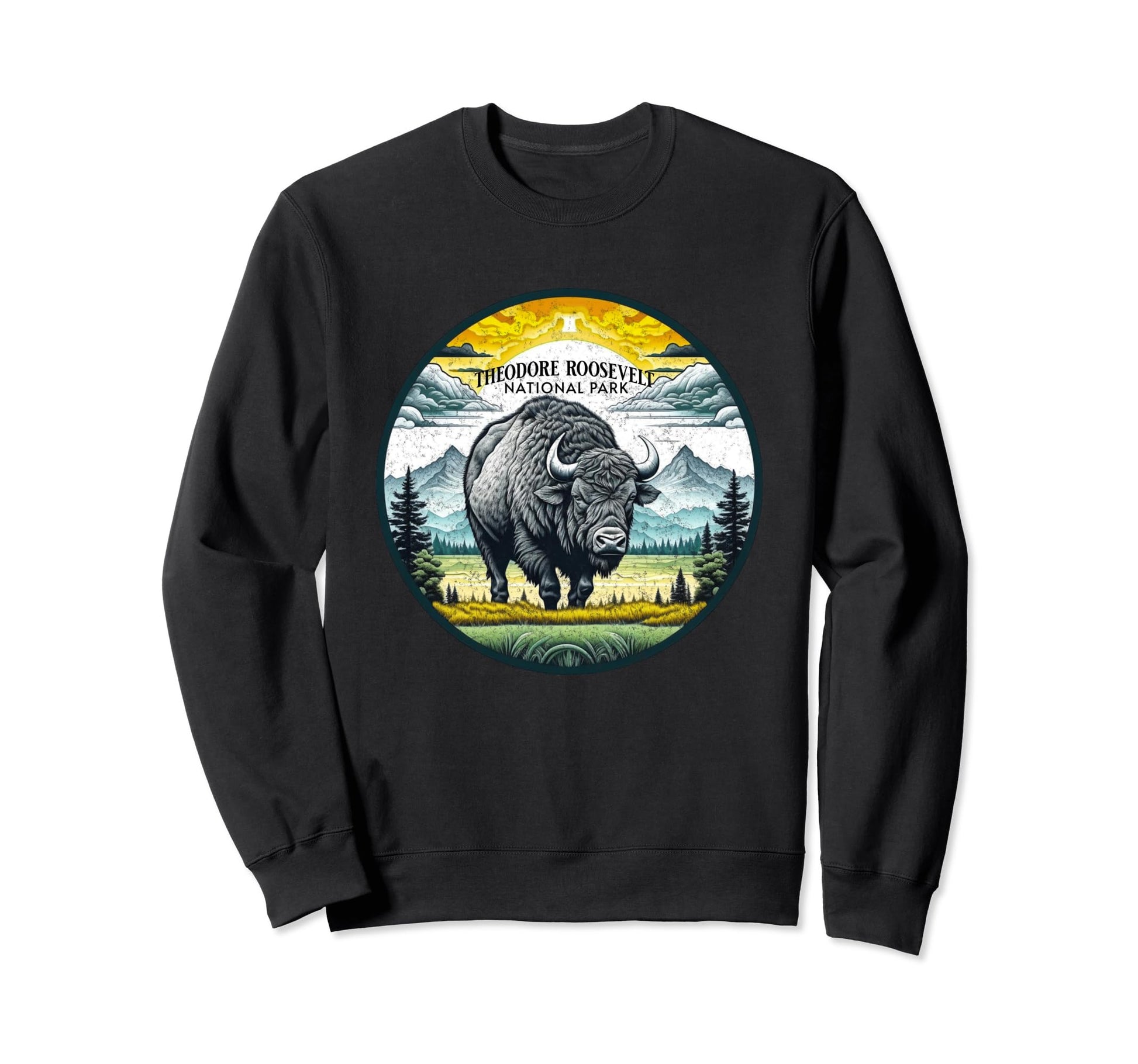 Theodore Roosevelt National Park Hoodie - Fun Novelty Design for Adults - T-Shirt, Sweatshirt, Hoodie