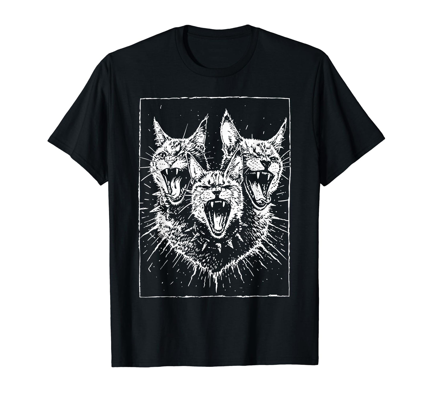 90S Grunge Cats Crust Punk Harajuku Goth T-Shirt - Custom Art Print Unisex - T-Shirt, Sweatshirt, Hoodie