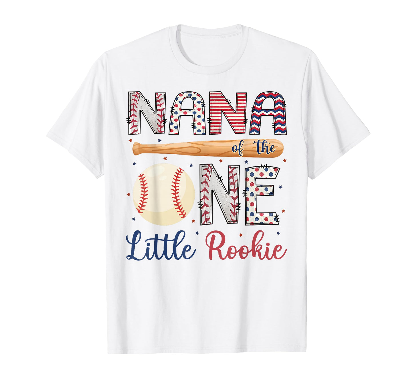 Nana One Little Rookie Baseball 1St T-Shirt - Custom Art Print Men Women - T-Shirt, Sweatshirt, Hoodie